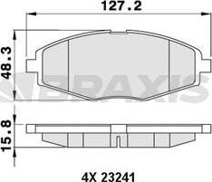 Braxis AA0042 - Гальмівні колодки, дискові гальма autozip.com.ua