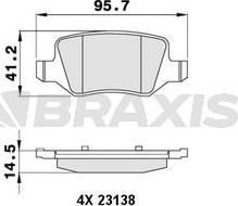 Braxis AA0047 - Гальмівні колодки, дискові гальма autozip.com.ua