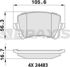 Braxis AA0050 - Гальмівні колодки, дискові гальма autozip.com.ua