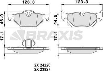 Braxis AA0052 - Гальмівні колодки, дискові гальма autozip.com.ua