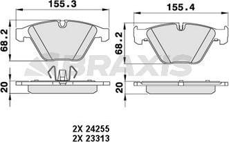 Braxis AA0063 - Гальмівні колодки, дискові гальма autozip.com.ua