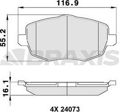 Braxis AA0081 - Гальмівні колодки, дискові гальма autozip.com.ua