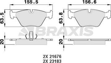 Braxis AA0083 - Гальмівні колодки, дискові гальма autozip.com.ua