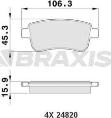 Braxis AA0087 - Гальмівні колодки, дискові гальма autozip.com.ua
