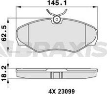 Braxis AA0035 - Гальмівні колодки, дискові гальма autozip.com.ua