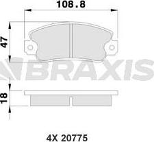 Braxis AA0030 - Гальмівні колодки, дискові гальма autozip.com.ua