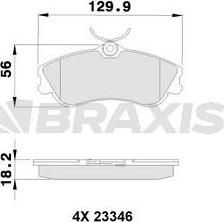 Braxis AA0033 - Гальмівні колодки, дискові гальма autozip.com.ua