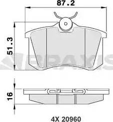 Braxis AA0020 - Гальмівні колодки, дискові гальма autozip.com.ua