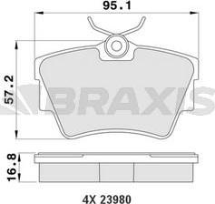 Braxis AA0070 - Гальмівні колодки, дискові гальма autozip.com.ua