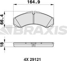 Braxis AA0195 - Гальмівні колодки, дискові гальма autozip.com.ua