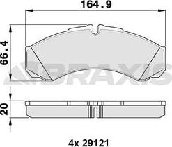 Braxis AA0149 - Гальмівні колодки, дискові гальма autozip.com.ua