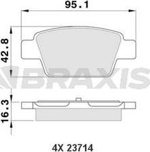 Braxis AA0154 - Гальмівні колодки, дискові гальма autozip.com.ua