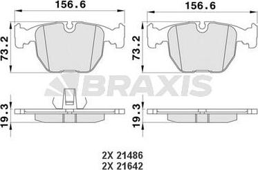 Braxis AA0110 - Гальмівні колодки, дискові гальма autozip.com.ua