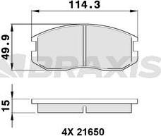 Braxis AA0137 - Гальмівні колодки, дискові гальма autozip.com.ua