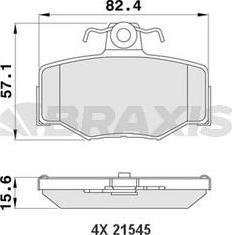 Braxis AA0120 - Гальмівні колодки, дискові гальма autozip.com.ua