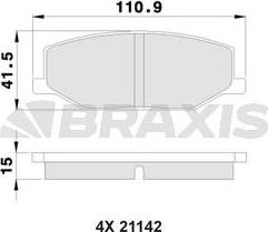 Braxis AA0121 - Гальмівні колодки, дискові гальма autozip.com.ua