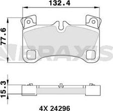 Braxis AA0343 - Гальмівні колодки, дискові гальма autozip.com.ua