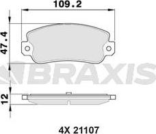 Braxis AA0352 - Гальмівні колодки, дискові гальма autozip.com.ua