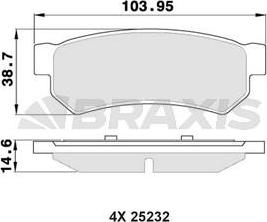 Braxis AA0357 - Гальмівні колодки, дискові гальма autozip.com.ua