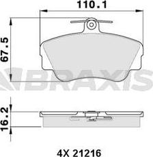 Braxis AA0309 - Гальмівні колодки, дискові гальма autozip.com.ua