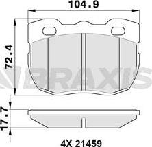 Braxis AA0305 - Гальмівні колодки, дискові гальма autozip.com.ua