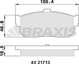 Braxis AA0310 - Гальмівні колодки, дискові гальма autozip.com.ua