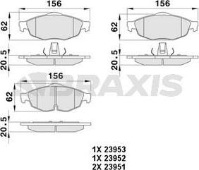 Braxis AA0384 - Гальмівні колодки, дискові гальма autozip.com.ua