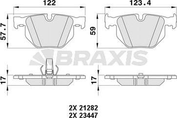 Braxis AA0388 - Гальмівні колодки, дискові гальма autozip.com.ua