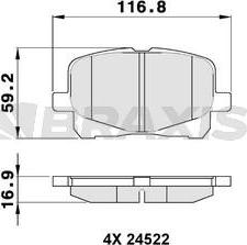 Braxis AA0339 - Гальмівні колодки, дискові гальма autozip.com.ua