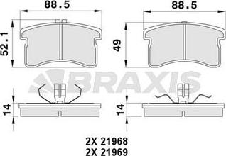 Braxis AA0330 - Гальмівні колодки, дискові гальма autozip.com.ua
