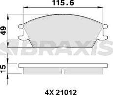 Braxis AA0337 - Гальмівні колодки, дискові гальма autozip.com.ua
