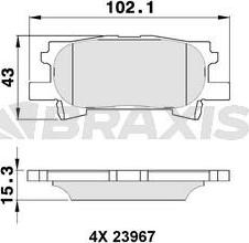 Braxis AA0329 - Гальмівні колодки, дискові гальма autozip.com.ua