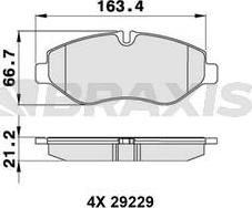 Braxis AA0244 - Гальмівні колодки, дискові гальма autozip.com.ua