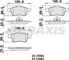 Braxis AA0241 - Гальмівні колодки, дискові гальма autozip.com.ua