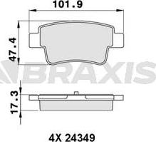 Braxis AA0256 - Гальмівні колодки, дискові гальма autozip.com.ua