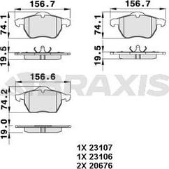 Braxis AA0268 - Гальмівні колодки, дискові гальма autozip.com.ua