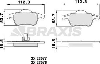 Braxis AA0203 - Гальмівні колодки, дискові гальма autozip.com.ua