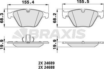 Braxis AA0214 - Гальмівні колодки, дискові гальма autozip.com.ua