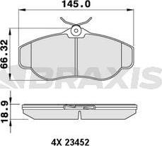 Braxis AA0212 - Гальмівні колодки, дискові гальма autozip.com.ua