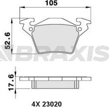 Braxis AA0280 - Гальмівні колодки, дискові гальма autozip.com.ua