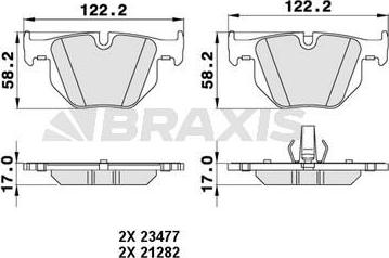 Braxis AA0230 - Гальмівні колодки, дискові гальма autozip.com.ua