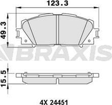 Braxis AA0238 - Гальмівні колодки, дискові гальма autozip.com.ua