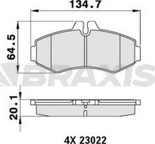 Braxis AA0232 - Гальмівні колодки, дискові гальма autozip.com.ua