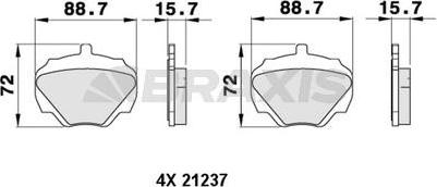 Braxis AA0228 - Гальмівні колодки, дискові гальма autozip.com.ua