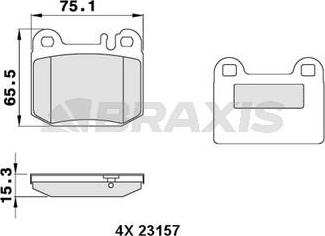 Braxis AA0273 - Гальмівні колодки, дискові гальма autozip.com.ua