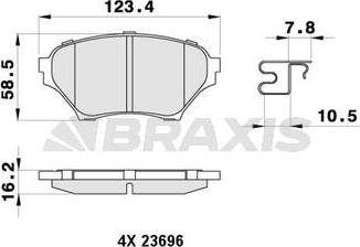 FTE 9001802 - Гальмівні колодки, дискові гальма autozip.com.ua