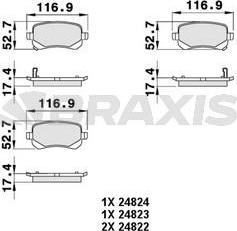 Braxis AB0481 - Гальмівні колодки, дискові гальма autozip.com.ua