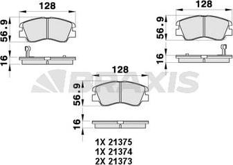 Braxis AB0430 - Гальмівні колодки, дискові гальма autozip.com.ua