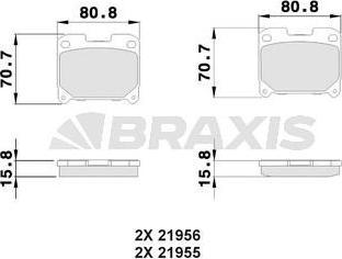 Braxis AB0514 - Гальмівні колодки, дискові гальма autozip.com.ua