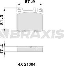 Braxis AB0512 - Гальмівні колодки, дискові гальма autozip.com.ua